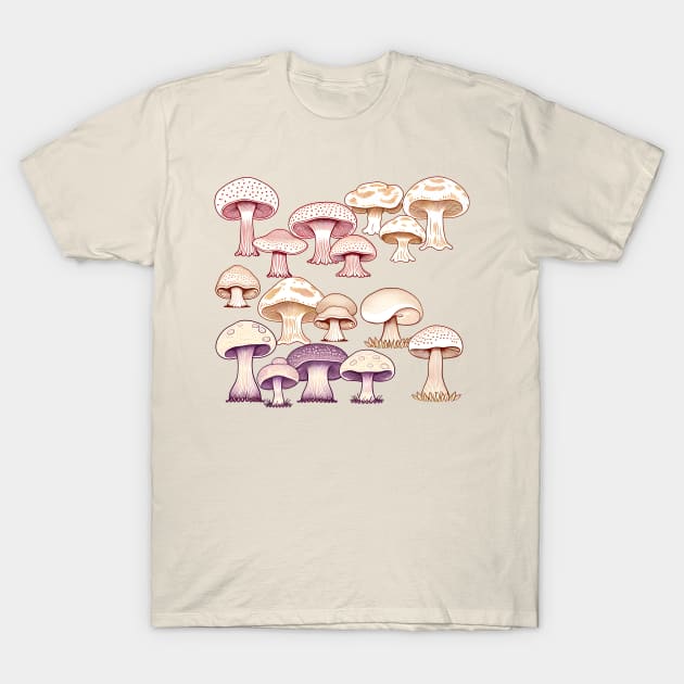 Mushroom Pattern T-Shirt by Jaymz Weiss Designz